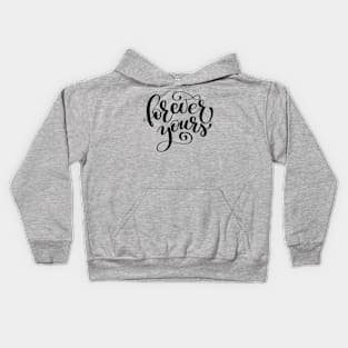 Valentines Calligraphy Quote Kids Hoodie